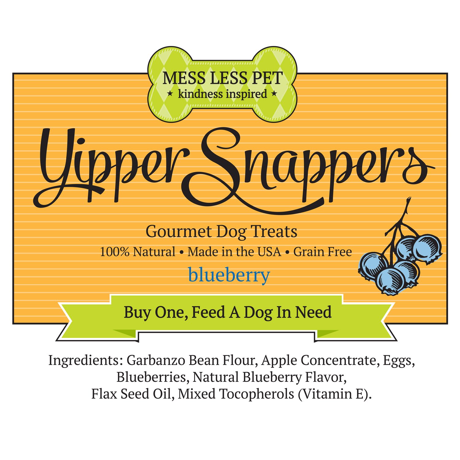 Yipper Snappers - All Natural Blueberry Gourmet Dog Treats 